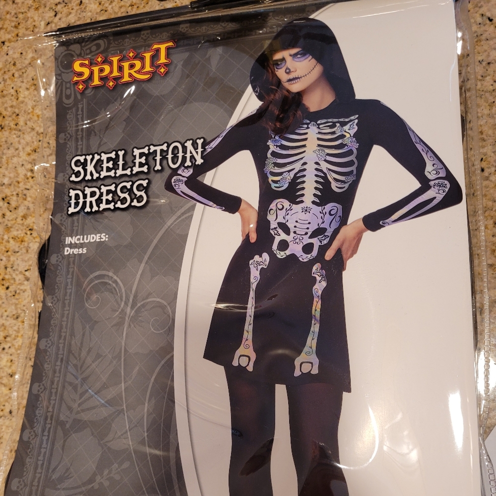 Women's Skelton Halloween Costume Size Medium 8-10